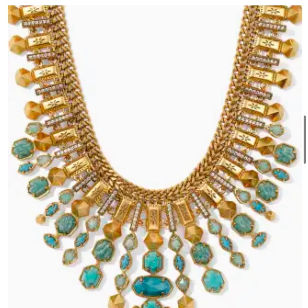 Serayah Vintage Gold Collar Statement Necklace